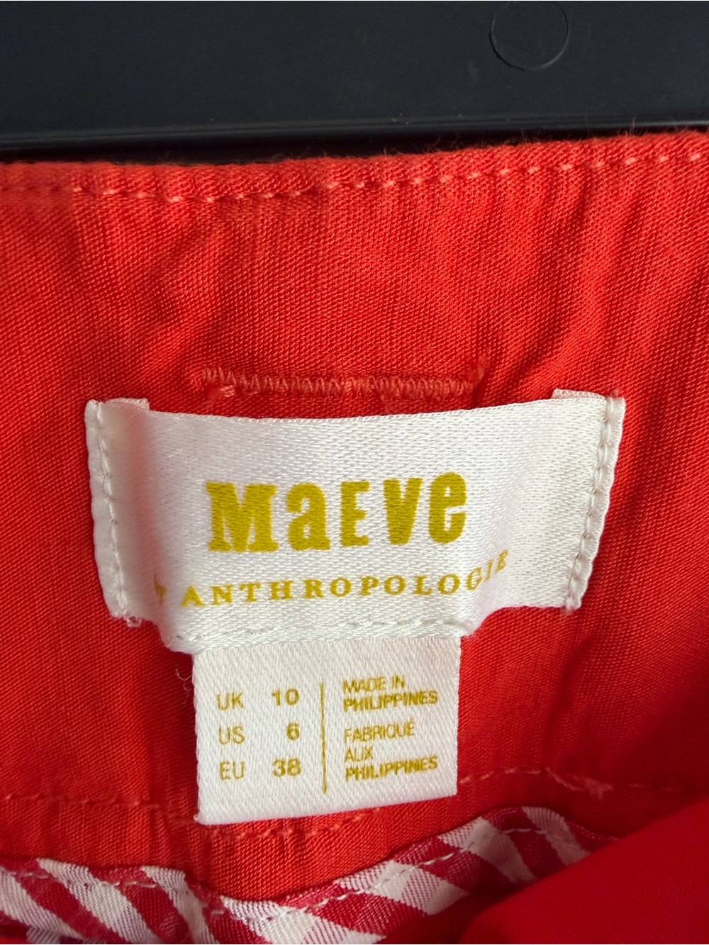 Anthropologie Maeve The Noami Linen Wide-Leg Flare Orange Pants Sz 6 Boho Chic - Picture 4 of 10